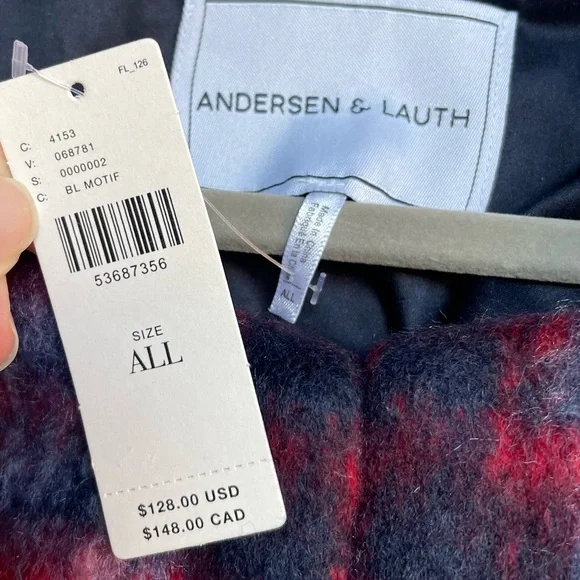 ANTHROPOLOGIE NWT Blue Plaid Brushed Wool Johanna Capelet Poncho Belted Cape OS
